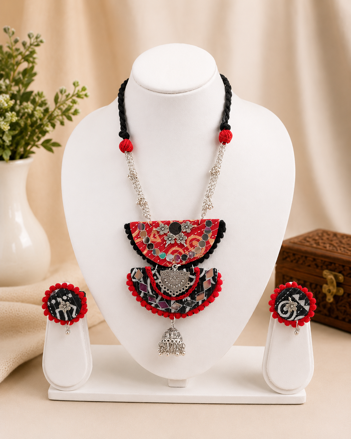 Mirror Muse Tribal Pendant Set