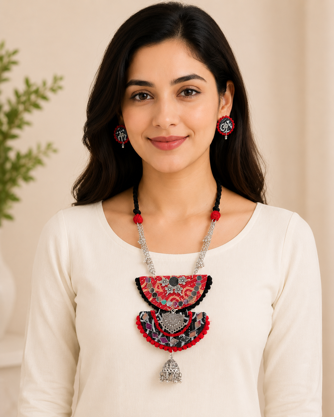 Mirror Muse Tribal Pendant Set