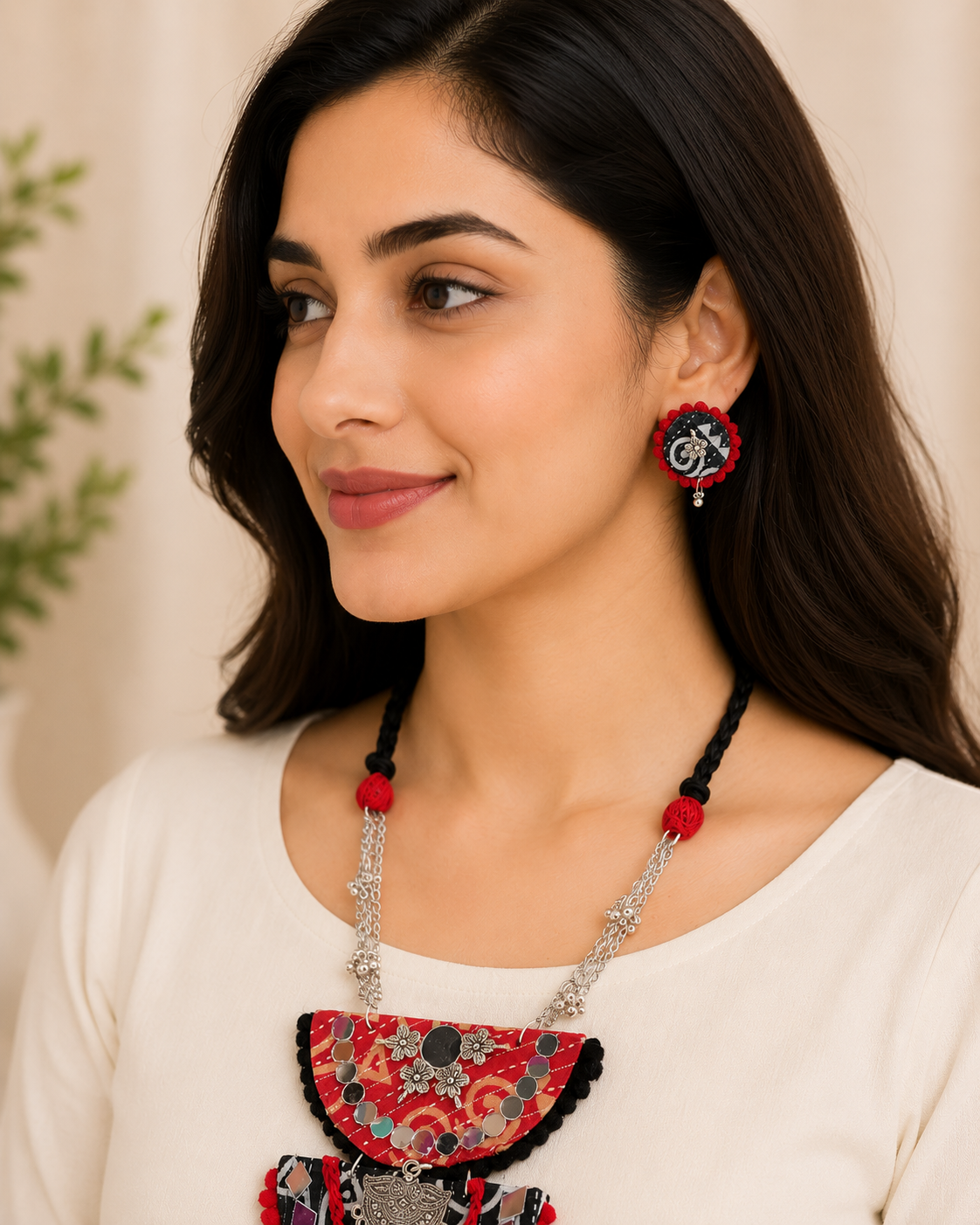 Mirror Muse Tribal Pendant Set