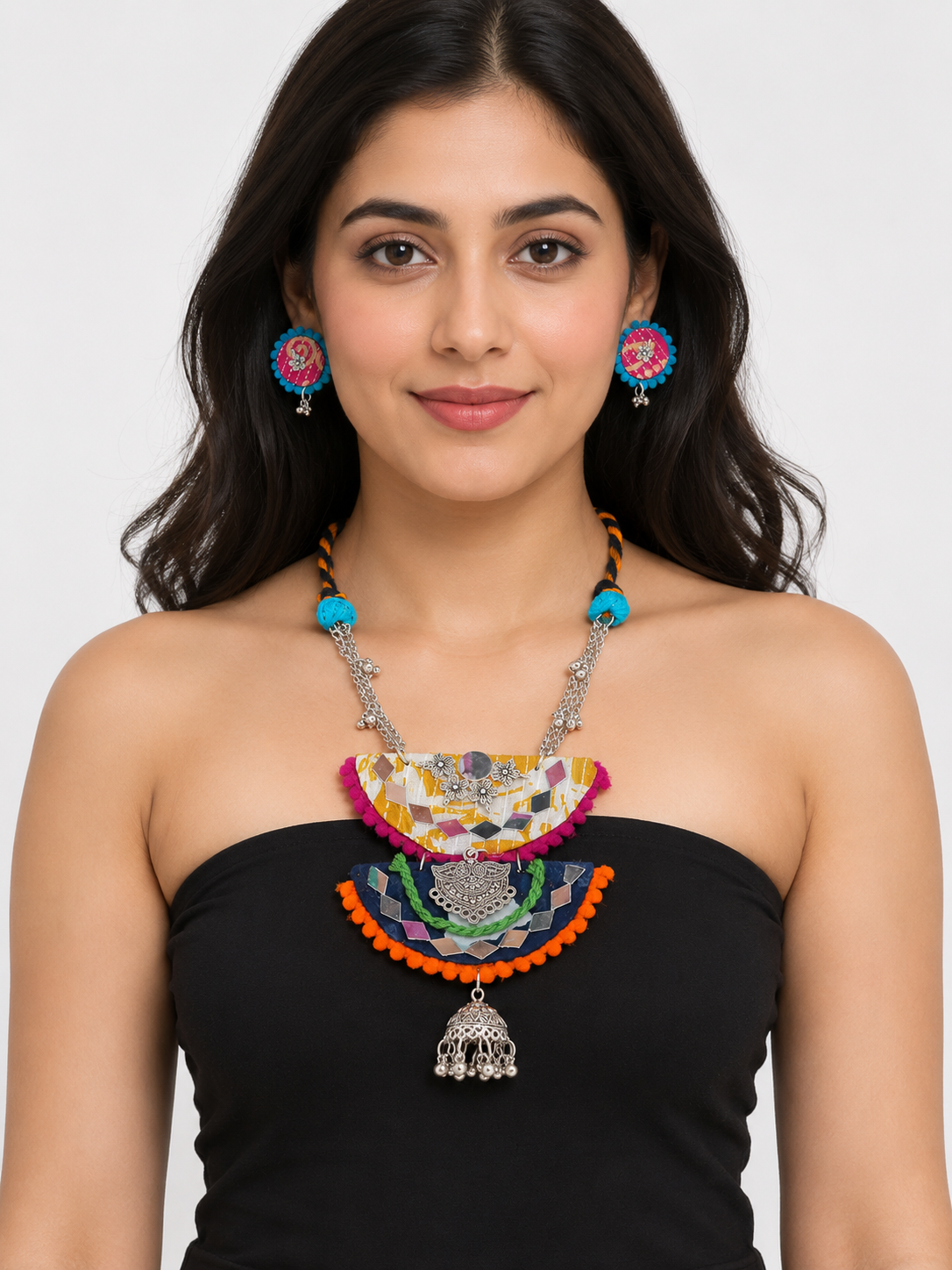 Mirror Muse Tribal Pendant Set