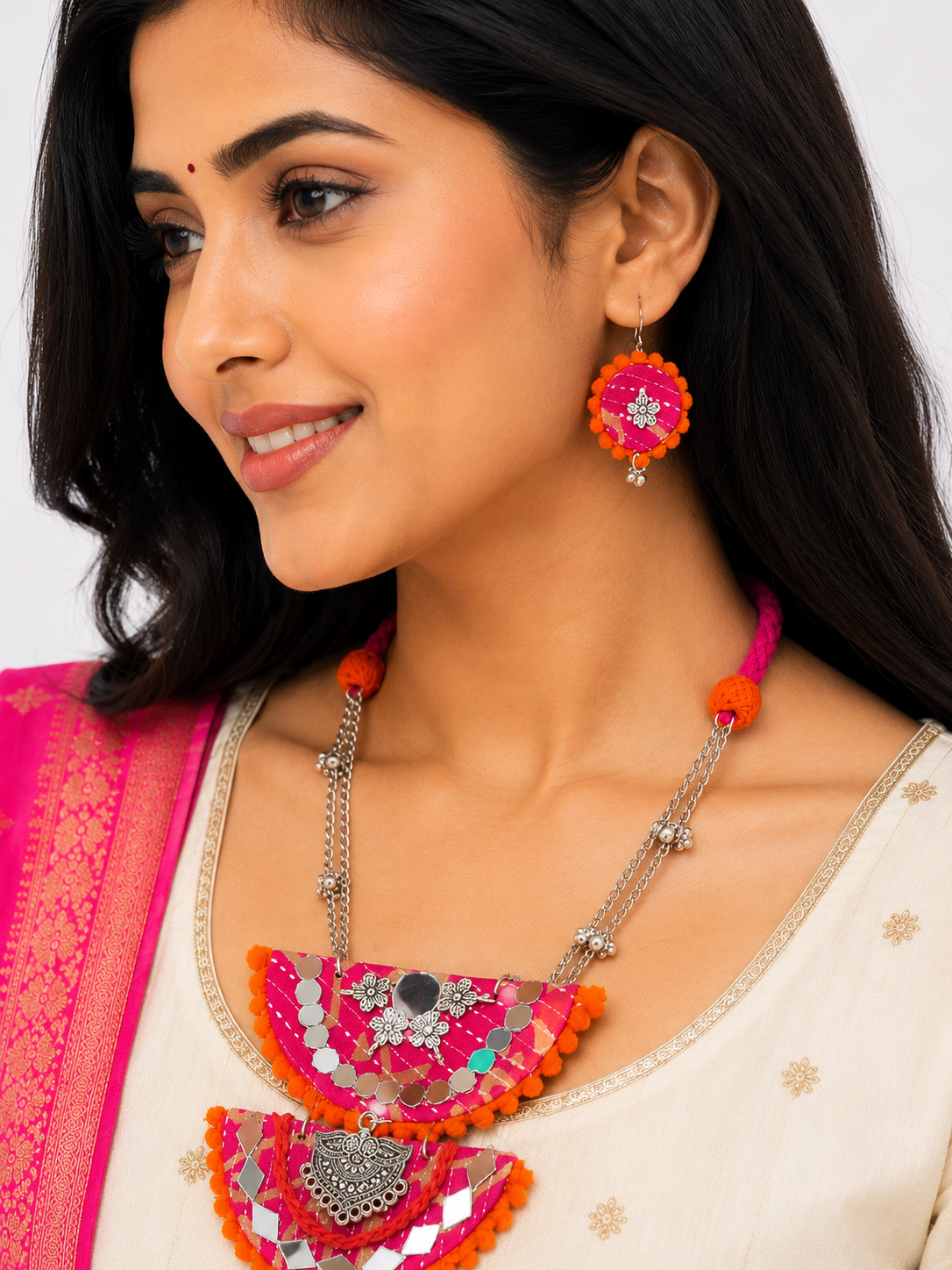 Mirror Muse Tribal Pendant Set