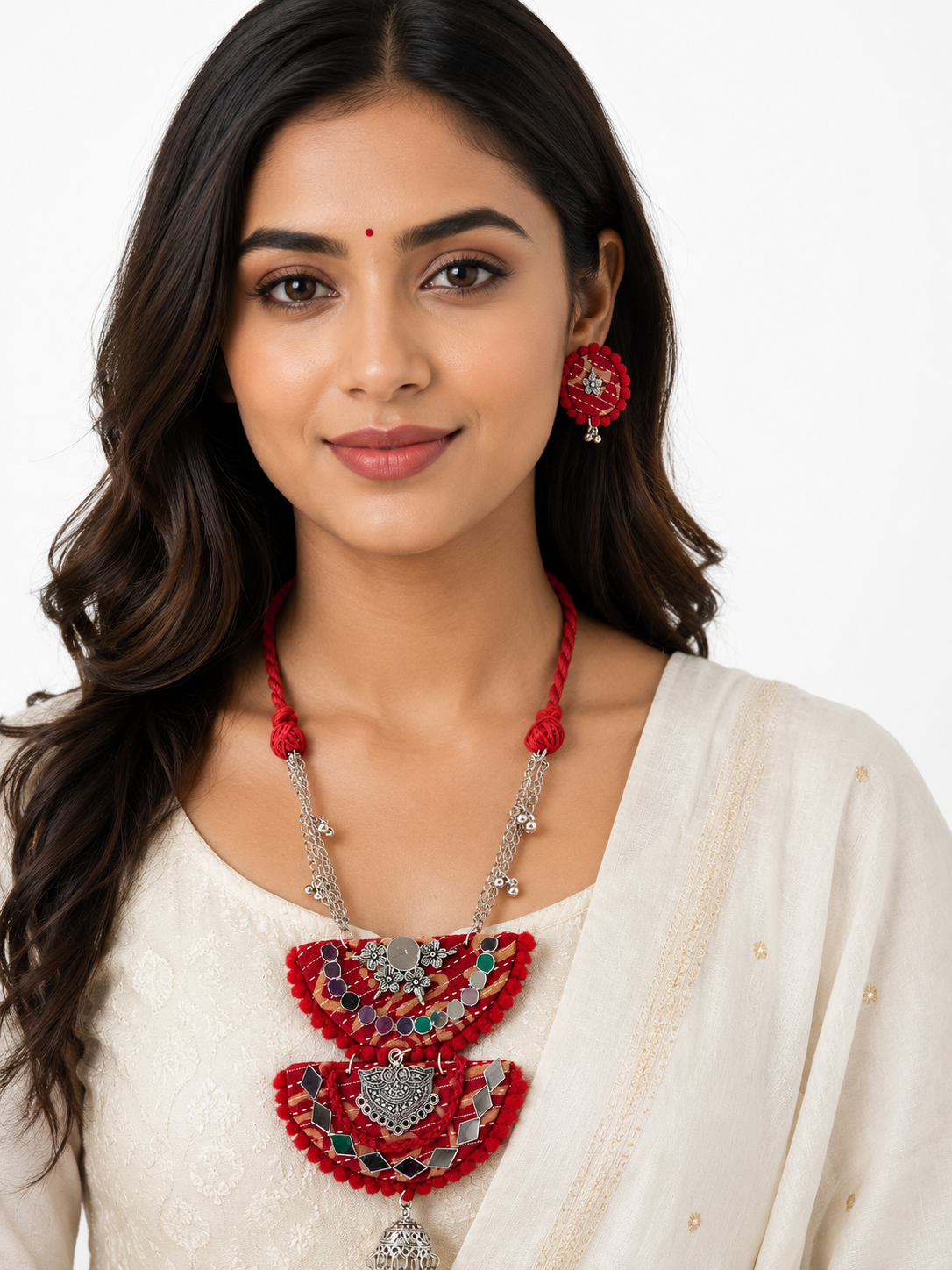 Mirror Muse Tribal Pendant Set
