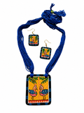 Neelmayur Folk Pendant Set