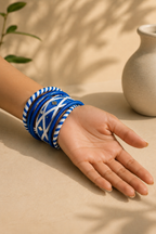 Blue Surya Rang Thread work Bangle Set