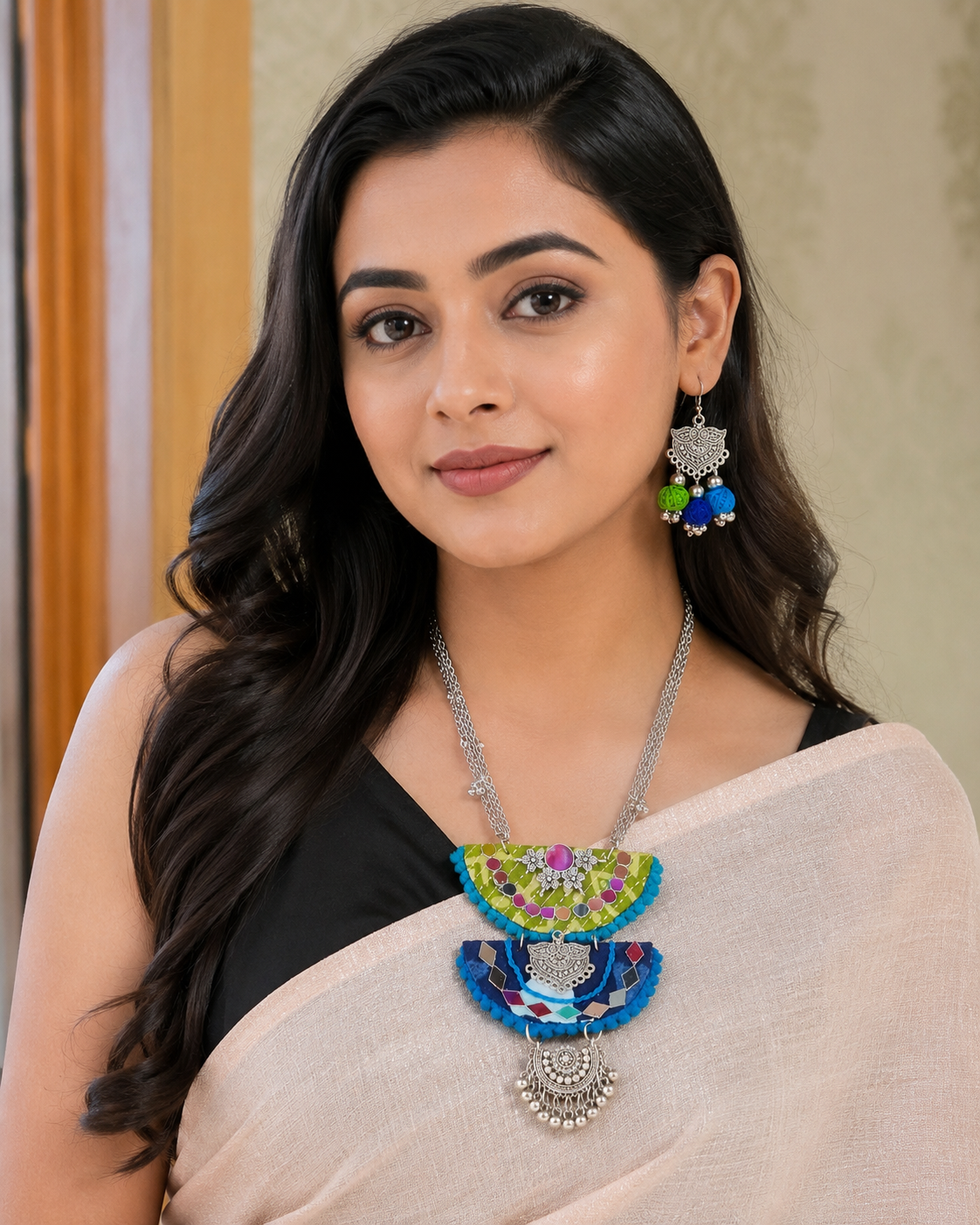 Mirror Charm Necklace Set