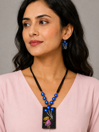 Sapphire Bloom Statement Necklace Set