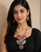 Mirror Charm Necklace Set