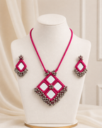 Gulnaar Mirror Necklace Set