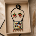 Mithila Harmony Hand Painted Pendant Set