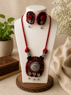 Tribal Fabric Necklace Set