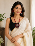Tribal Fabric Necklace Set