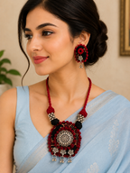 Tribal Fabric Necklace Set