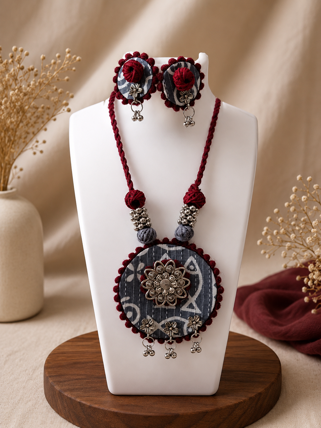 Ikat Bloom Artisan Pendant Set