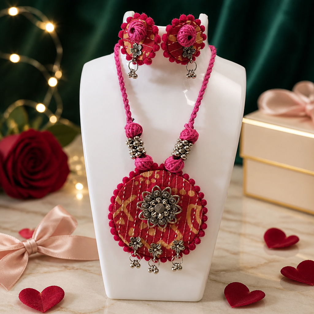 Ikat Bloom Artisan Pendant Set