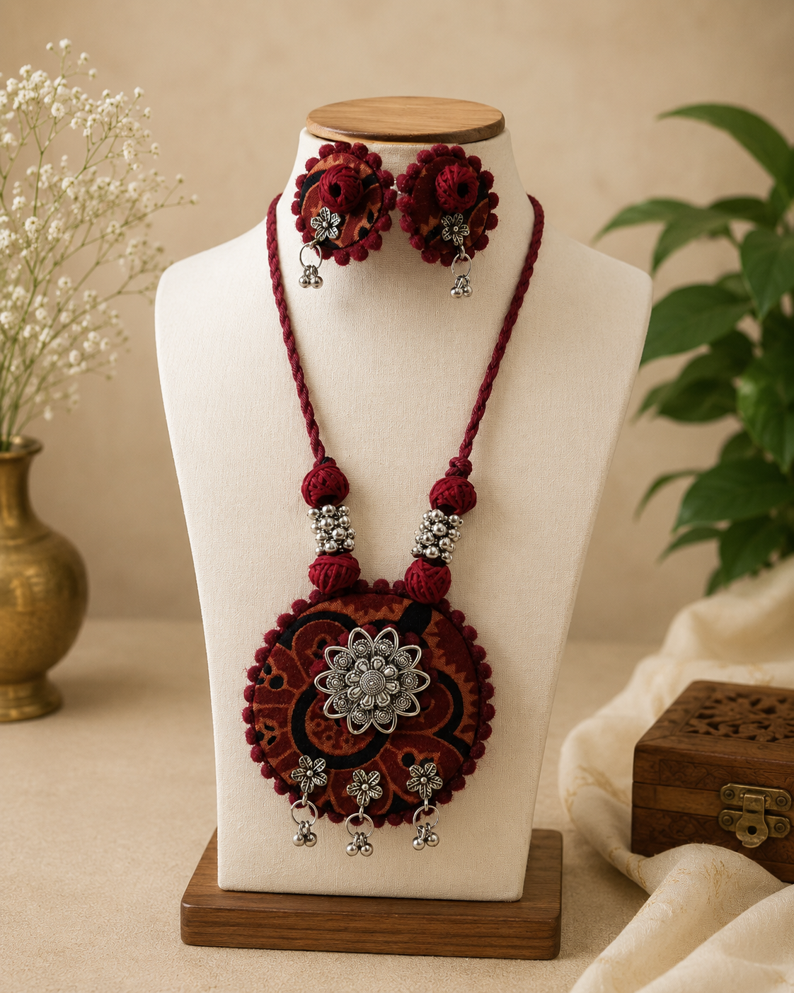 Ikat Bloom Artisan Pendant Set