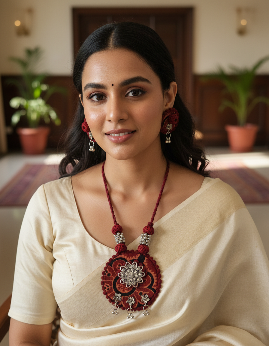 Ikat Bloom Artisan Pendant Set