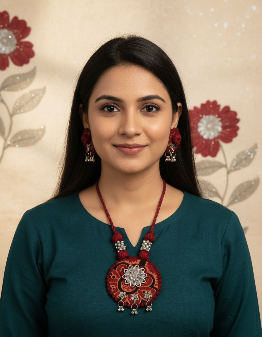Ikat Bloom Artisan Pendant Set