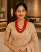 Fabric Wrap Necklace Set