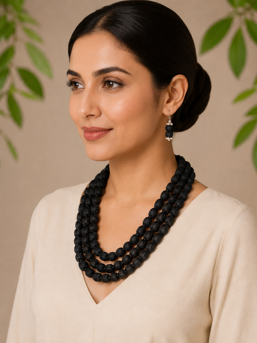 Fabric Wrap Necklace Set