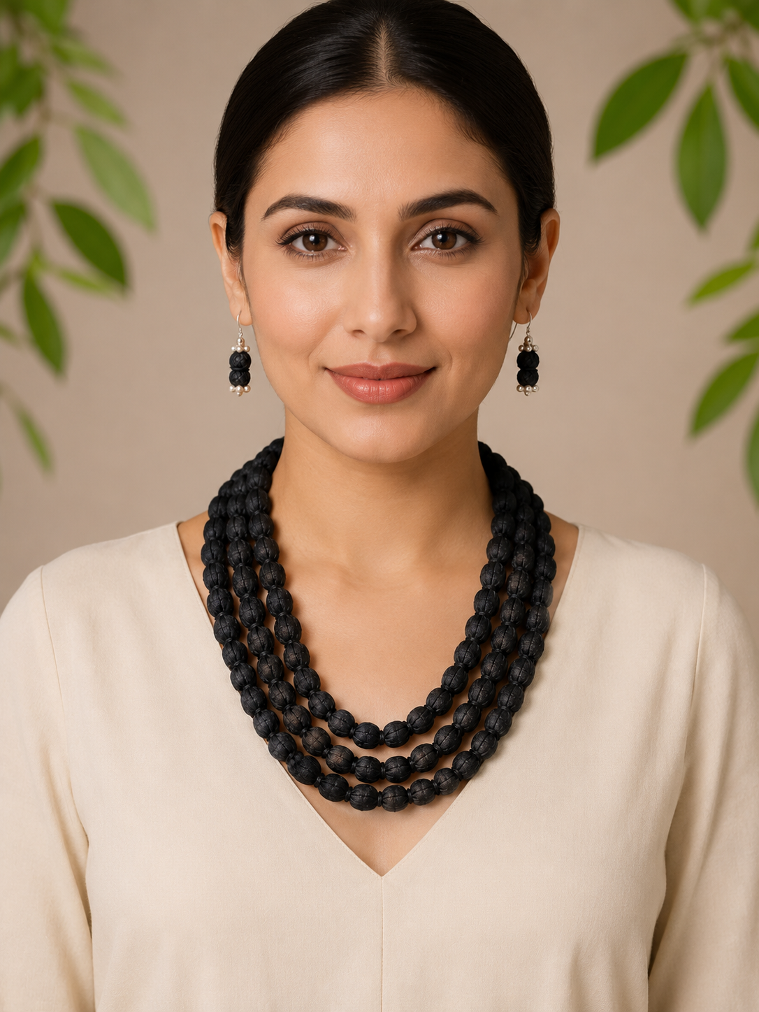 Fabric Wrap Necklace Set