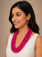 Fabric Wrap Necklace Set