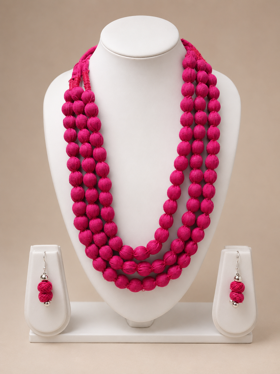 Fabric Wrap Necklace Set
