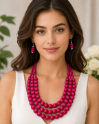Fabric Wrap Necklace Set