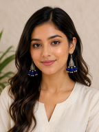 Boho Silver Tassel Earrings