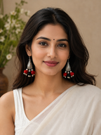 Boho Silver Tassel Earrings