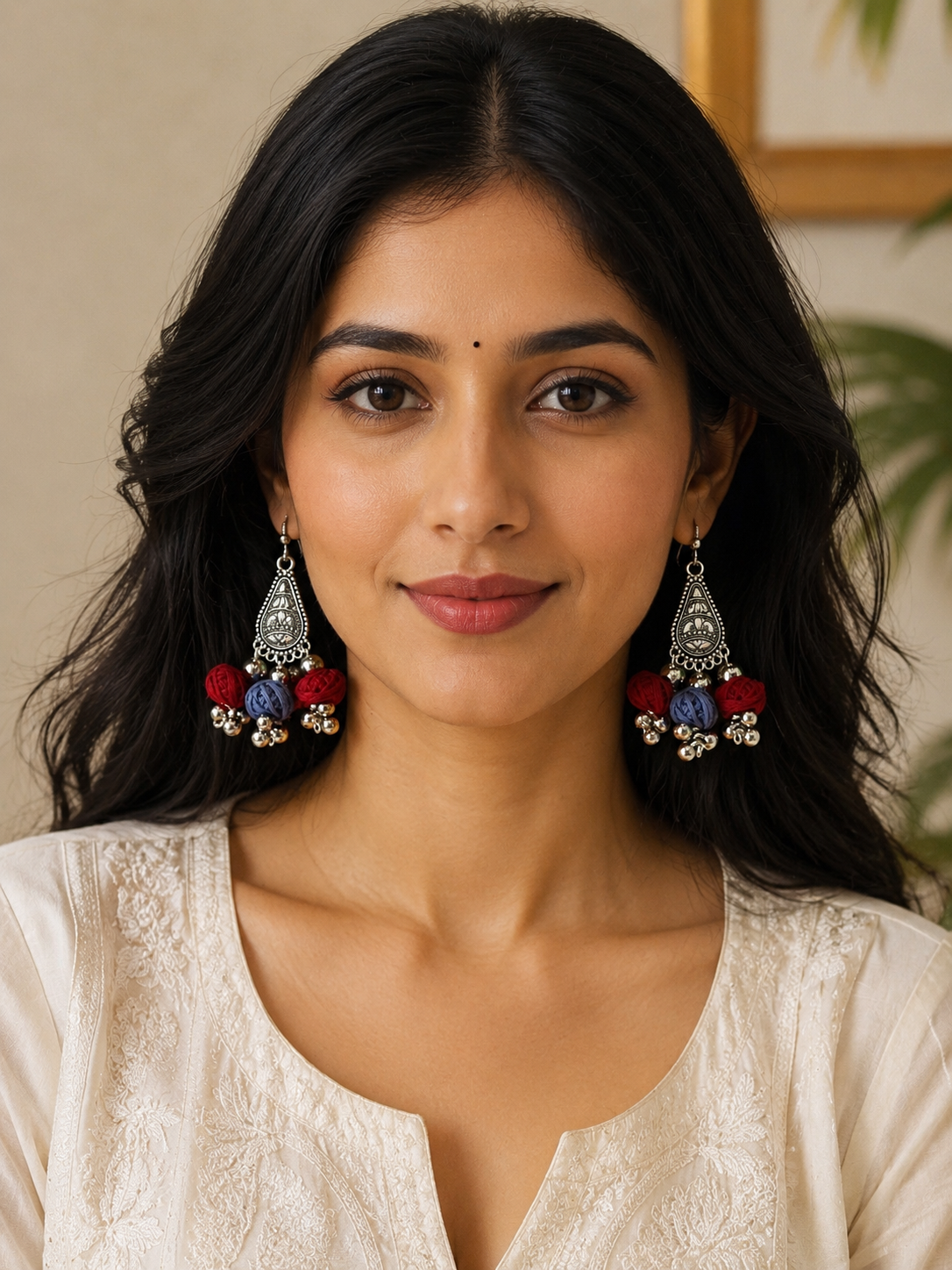 Boho Silver Tassel Earrings
