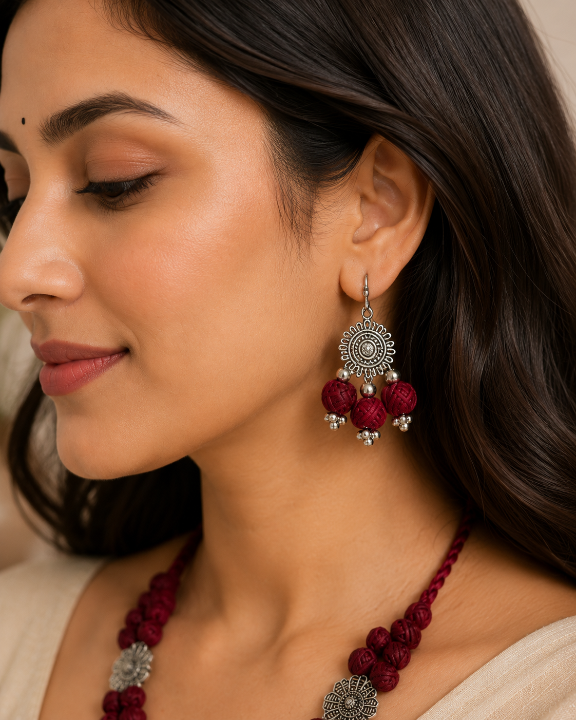 Krishna Temple Necklace Set