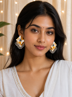 Fabric Ghungroo Statement Earrings
