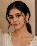 Fabric Ghungroo Statement Earrings