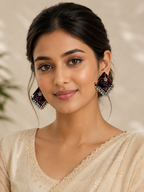 Fabric Ghungroo Statement Earrings