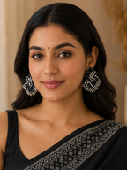 Aabha Fabric Ghungroo Statement Earrings