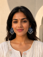 Aabha Fabric Ghungroo Statement Earrings