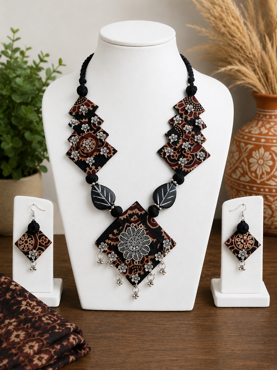 Boho Fabric Statement Necklace