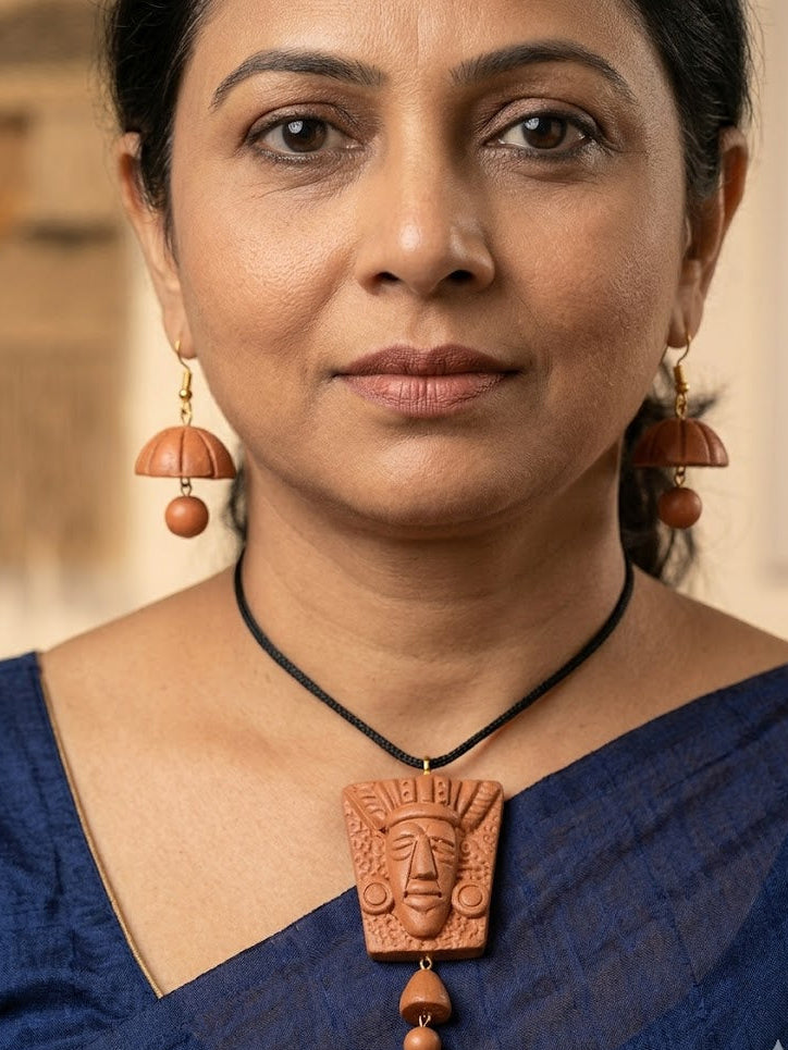 Tribal Heritage Mud Necklace Set