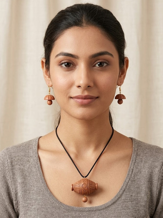 Terra Bead Mud Pendant Set