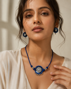 Bloom Fabric Necklace & Earrings Set