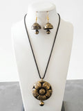 Golden Bloom Mud Necklace Set