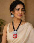 Aster Mirror Pendant Necklace Set