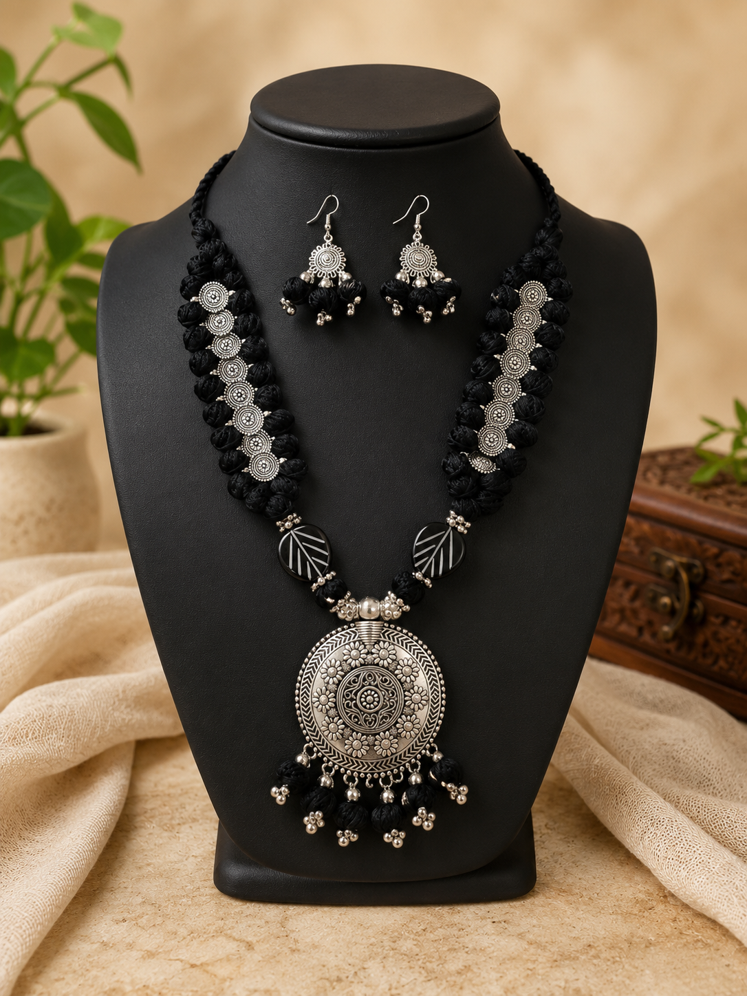 Noor Vintage Pendant Necklace Set