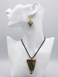 Tribal Echo Face Pendant Set