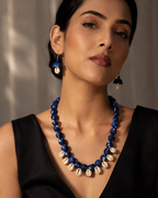 Fabric & Cowrie Shell Necklace Set