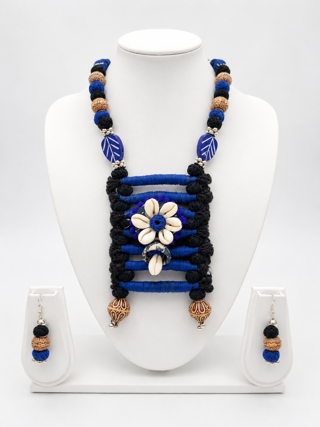 Tribal Jute & Shell Necklace Set