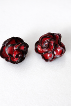 Clay Elegant Rose Stud Earrings
