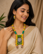 Jute Oxidised Boho Necklace Set