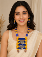 Jute Oxidised Boho Necklace Set