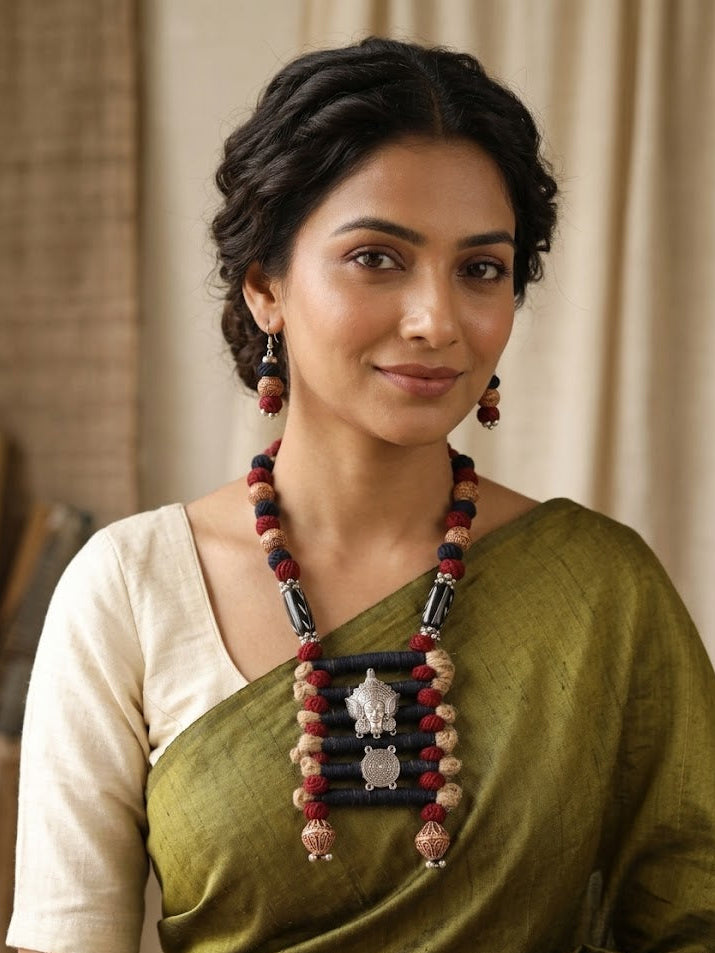 Devi Shakti Handmade Necklace & Earrings Set